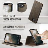 CaseMe iPhone 16e/iPhone 17e Kotelo C49 Series Ruskea