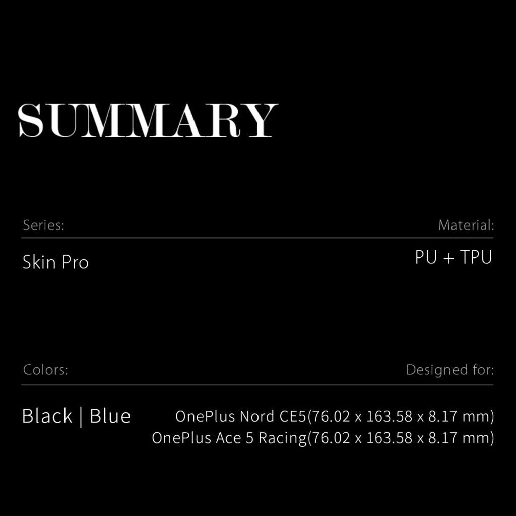 Dux Ducis OnePlus Nord CE5 Kotelo Skin Pro Series Sininen