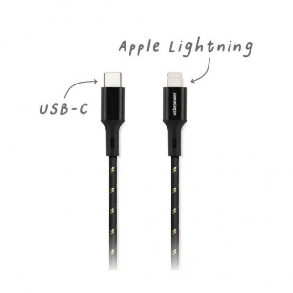 Usbepower EVERTEK XXL -kaapeli USB-C–Lightning 2,5 m