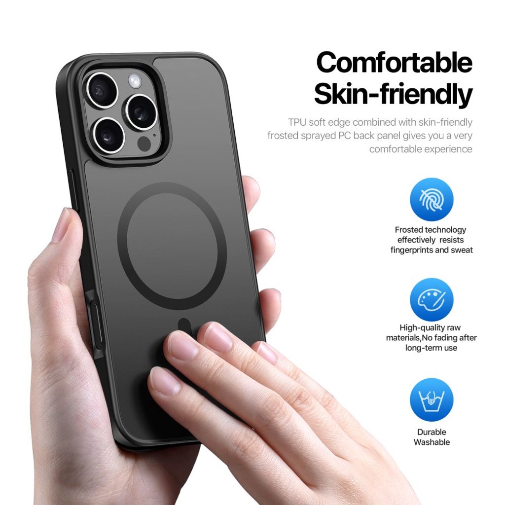 Dux Ducis iPhone 16 Pro Kuori Yind Series MagSafe Musta