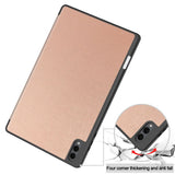 Samsung Galaxy Tab S11 Ultra/S12 Ultra Kotelo Tri-Fold Kynäloukero Ruusukulta
