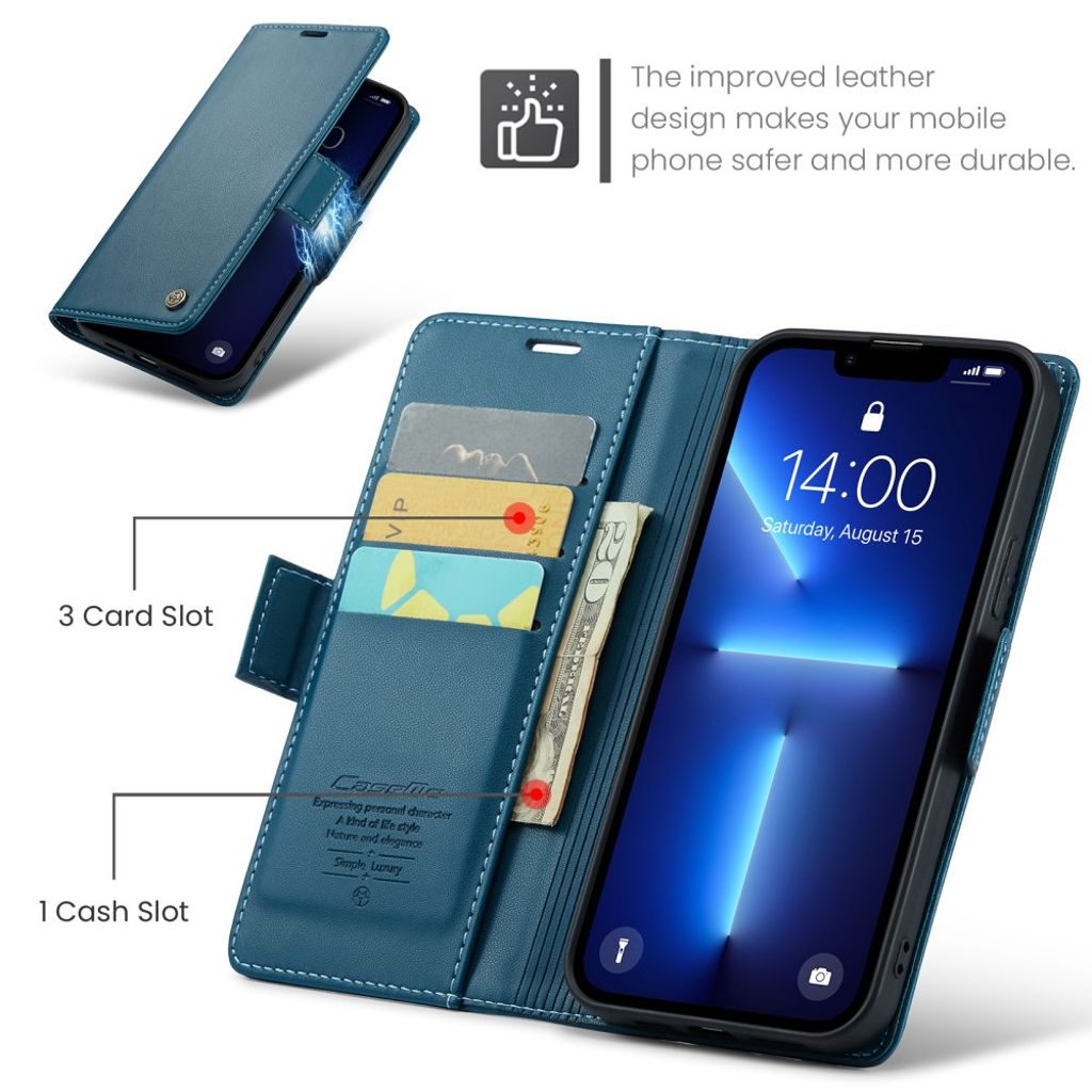 CaseMe iPhone 13 Pro Kotelo 023 Series Sininen
