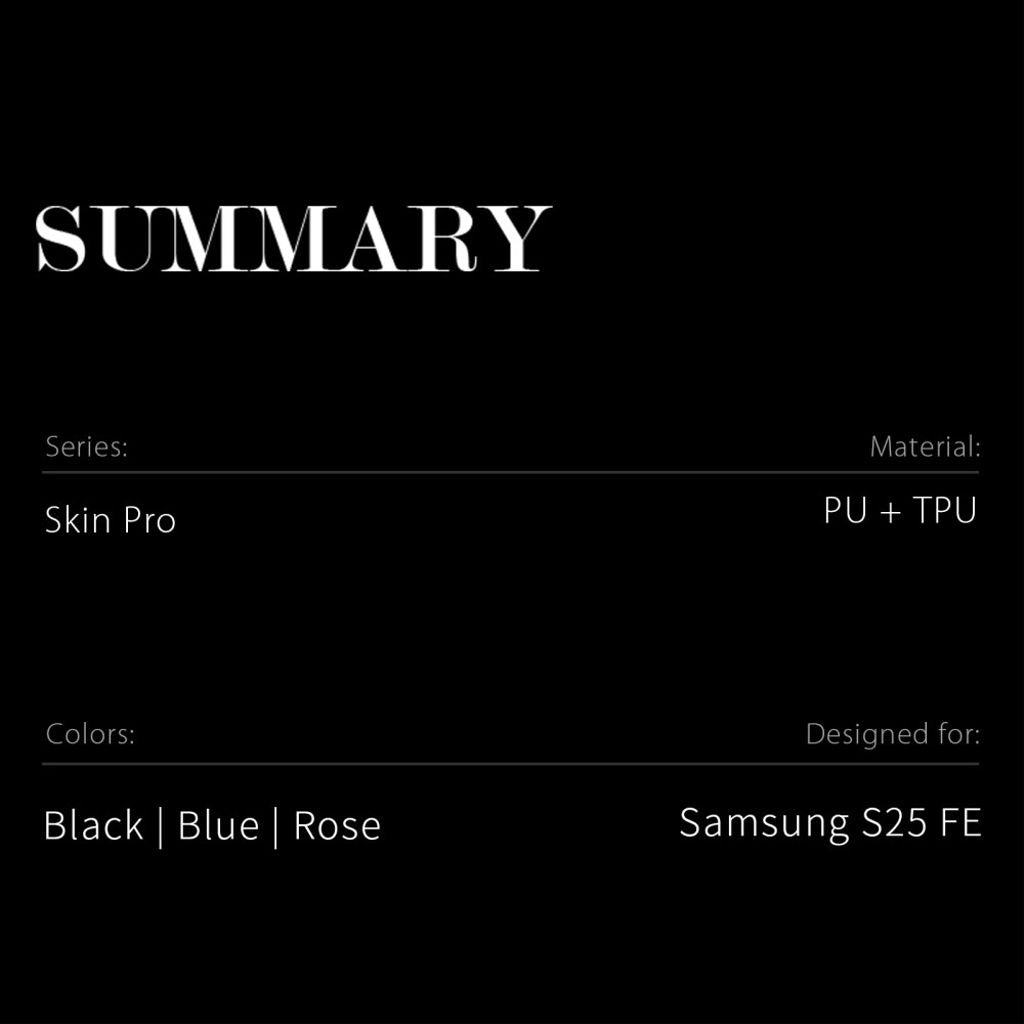 Dux Ducis Samsung Galaxy S25 FE Kotelo Skin Pro Series Vaaleanpunainen