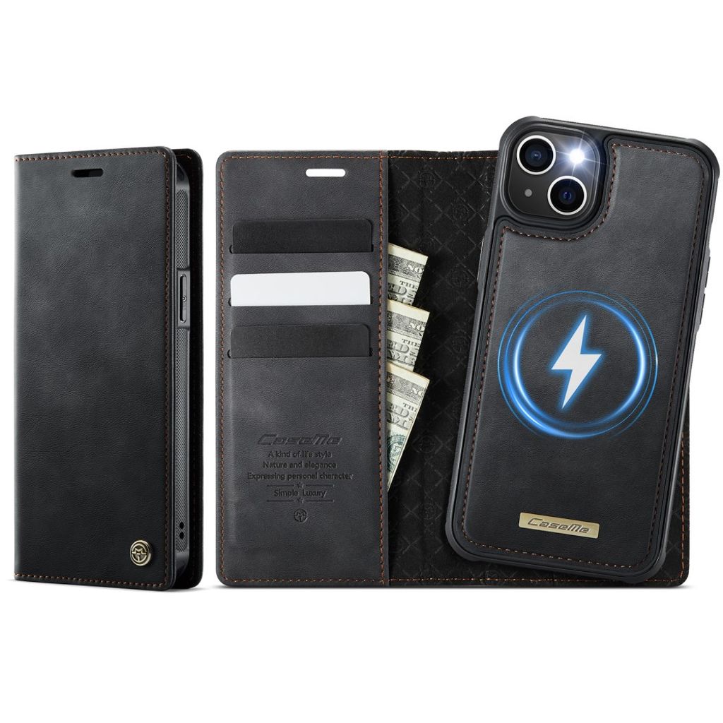 CaseMe iPhone 13 Kotelo C49 Series Musta