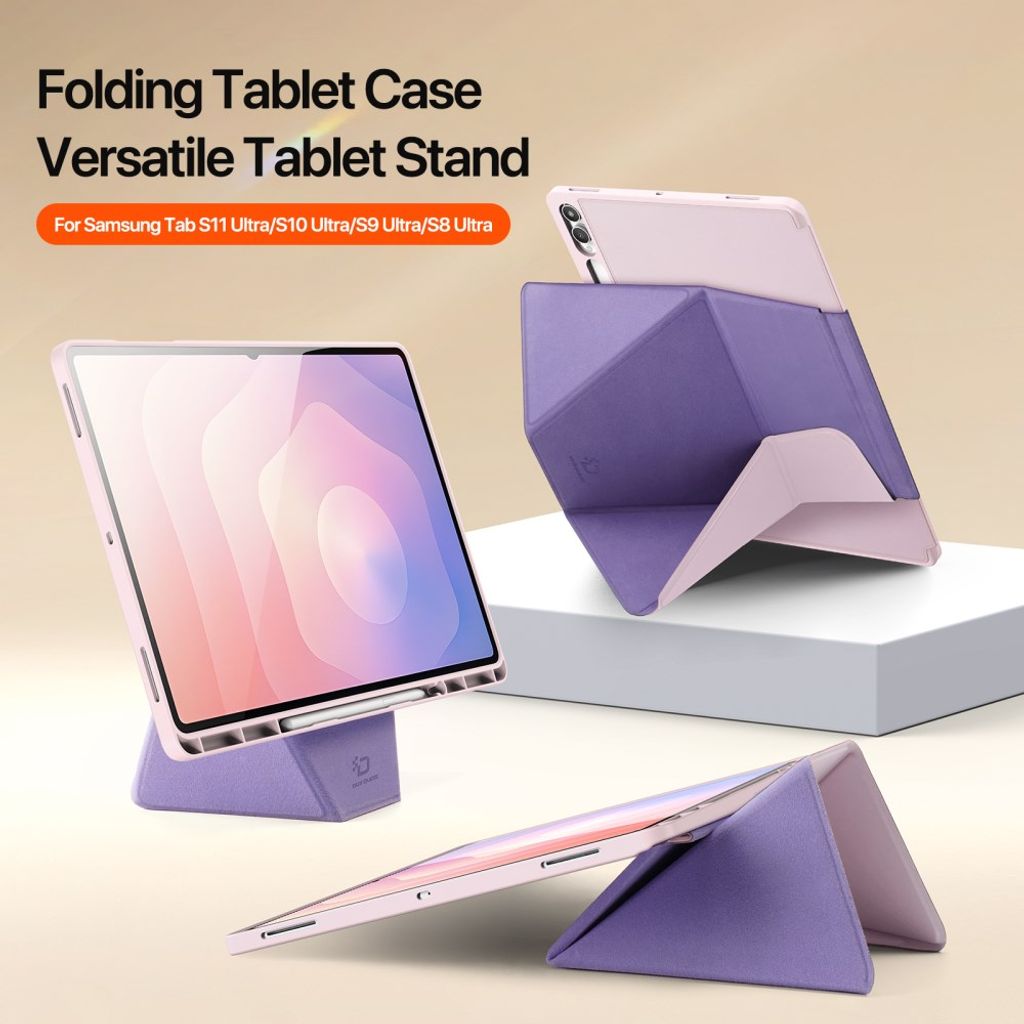 Dux Ducis Samsung Galaxy Tab S11 Ultra/S12 Ultra Kotelo Vers Series Vaaleanpunainen