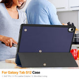 Samsung Galaxy Tab S12 Plus Kotelo Tri-Fold kynätasku Sininen