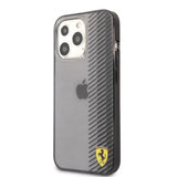Ferrari iPhone 13 Pro Max -kuori, gradienttipainettu logo, musta