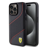 Ferrari iPhone 15 Pro Max Kuori Rei'itetty Musta