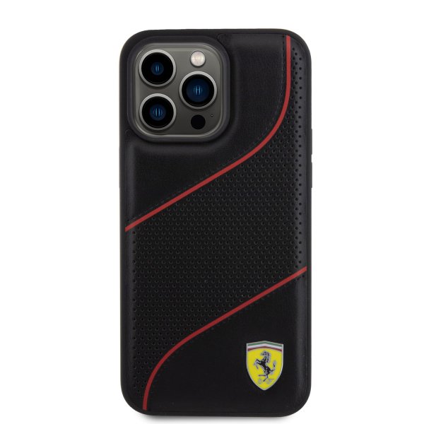 Ferrari iPhone 15 Pro Max Kuori Rei'itetty Musta
