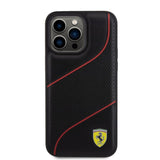 Ferrari iPhone 15 Pro Max Kuori Rei'itetty Musta