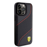 Ferrari iPhone 15 Pro Max Kuori Rei'itetty Musta