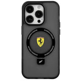 Ferrari iPhone 15 Kuori Sormusteline MagSafe Musta