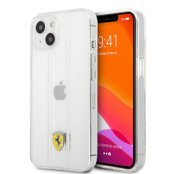 Ferrari iPhone 13 Kuori 3D Stripes Läpinäkyvä