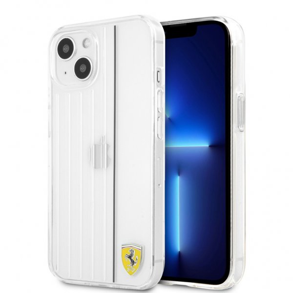 Ferrari iPhone 13 Kuori 3D Lines Musta Läpinäkyvä