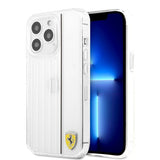 Ferrari iPhone 13 Pro Max -kuori 3D Lines Musta Läpinäkyvä