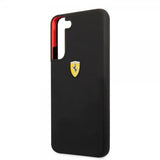 Ferrari Samsung Galaxy S22 Plus Suojakuori Metal Logo Musta