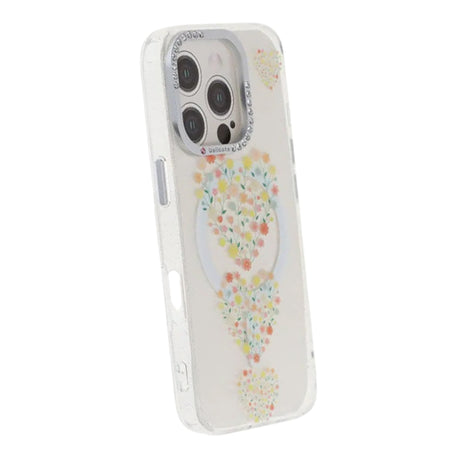 iPhone 16 Pro Kuori Kukkakuvioinen MagSafe Sydämet