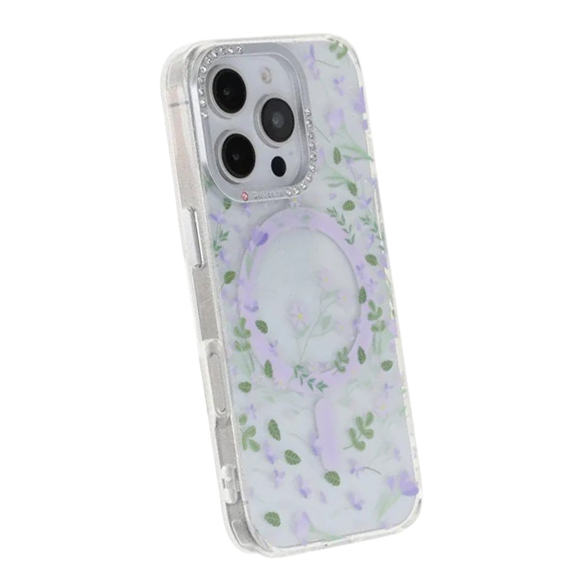 iPhone 16 Pro Max Kuori kukkakuvioinen MagSafe Violetti