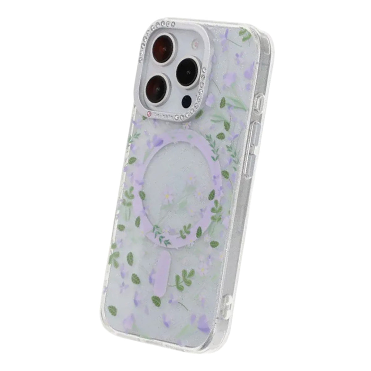 iPhone 16 Pro Max Kuori kukkakuvioinen MagSafe Violetti