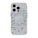 iPhone 16 Pro Max Kuori kukkakuvioinen MagSafe Violetti