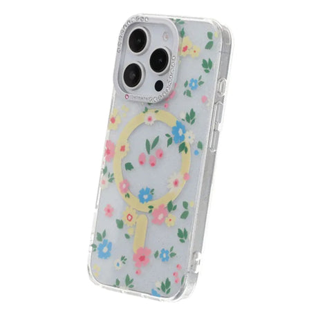 iPhone 16 Pro Max Kuori kukkakuvioinen MagSafe Keltainen