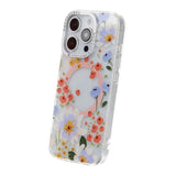 iPhone 16 Pro Max Kuori kukkakuvioinen MagSafe Oranssi