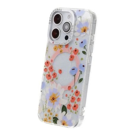iPhone 16 Pro Max Kuori kukkakuvioinen MagSafe Oranssi