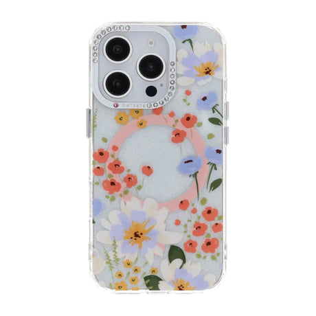 iPhone 16 Pro Max Kuori kukkakuvioinen MagSafe Oranssi