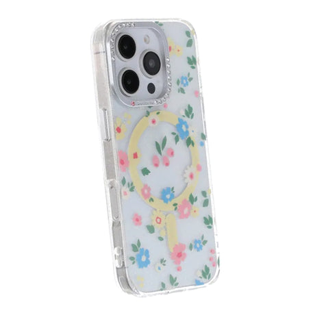 iPhone 16 Pro Kuori Kukkakuvioinen MagSafe Keltainen
