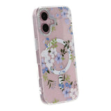 iPhone 17 Kuori kukkakuvioinen MagSafe Sininen