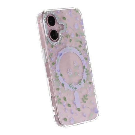 iPhone 17 Kuori kukkakuvioinen MagSafe Violetti