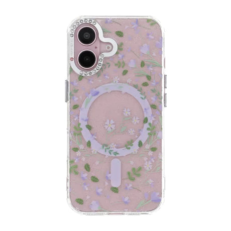 iPhone 17 Kuori kukkakuvioinen MagSafe Violetti