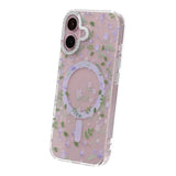 iPhone 17 Kuori kukkakuvioinen MagSafe Violetti