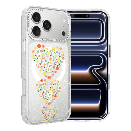 iPhone 17 Pro Kuori Kukkakuvioinen MagSafe Sydämet