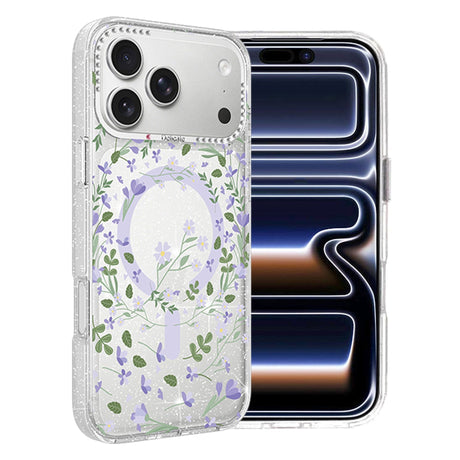 iPhone 17 Pro Kuori Kukkakuvioinen MagSafe Violetti