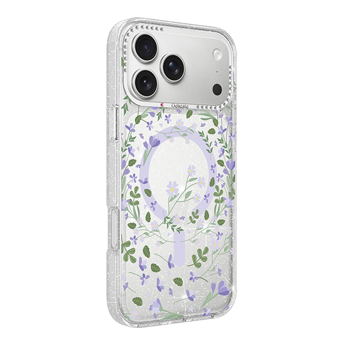 iPhone 17 Pro Kuori Kukkakuvioinen MagSafe Violetti