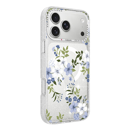 iPhone 17 Pro Max Kuori Kukkakuvioinen MagSafe Sininen