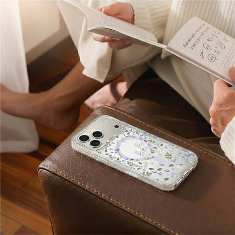 iPhone 17 Pro Max Kuori Kukkakuvioinen MagSafe Violetti