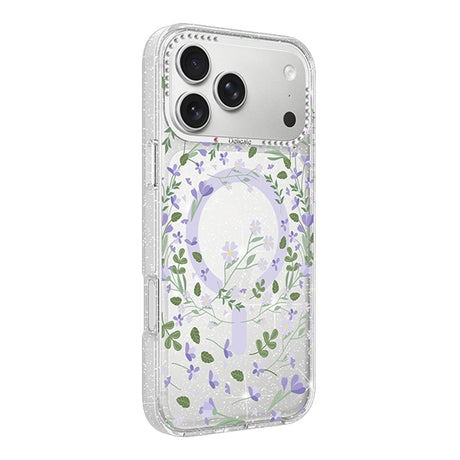 iPhone 17 Pro Max Kuori Kukkakuvioinen MagSafe Violetti