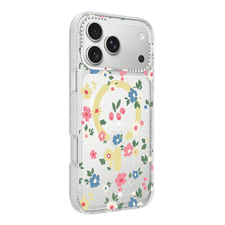iPhone 17 Pro Max Kuori Kukkakuvioinen MagSafe Keltainen