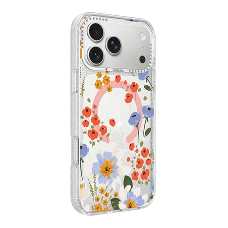 iPhone 17 Pro Max Kuori Kukkakuvioinen MagSafe Oranssi