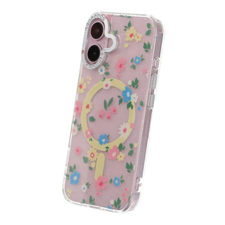 iPhone 17 Kuori kukkakuvioinen MagSafe Keltainen