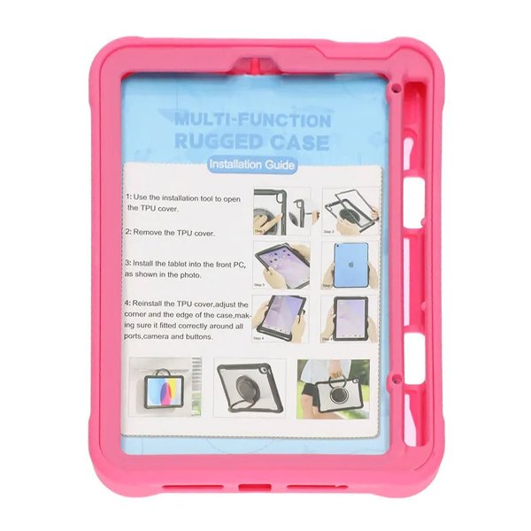 iPad mini (6. sukupolvi) Suojakuori jalustalla, vaaleanpunainen
