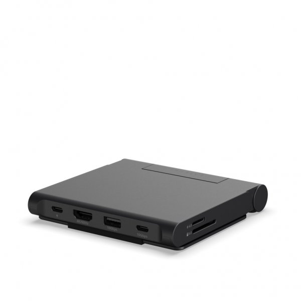 Satechi OnTheGo kokoontaitettava jalusta ja USB-keskitin Space Black