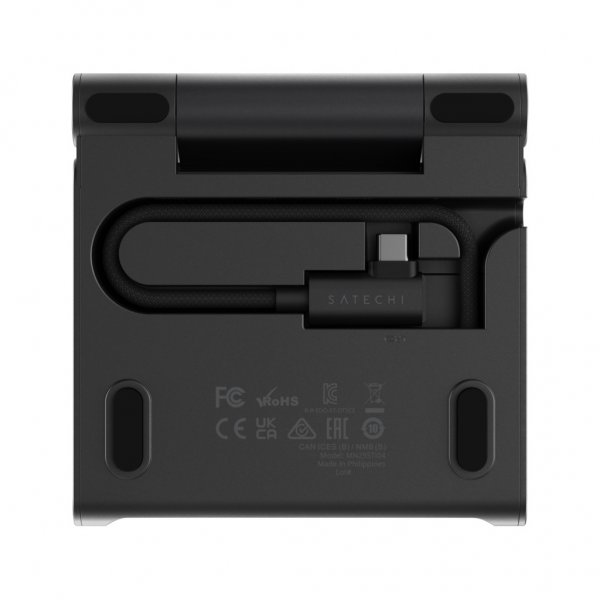 Satechi OnTheGo kokoontaitettava jalusta ja USB-keskitin Space Black