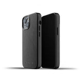 Mujjo iPhone 13 Mini -kuori, kokonahkainen suojakuori, musta