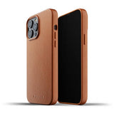 Mujjo iPhone 13 Pro Max -kotelo täysnahkaa, Tan