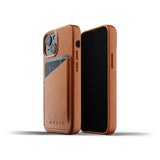 Mujjo iPhone 13 Mini Suojakuori Full Leather Wallet Case Tan