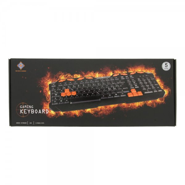 Deltaco Gaming DK110 peli näppäimistö Musta