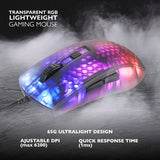Deltaco Gaming DM310 Gaminghiiri Puoliläpinäkyvä RGB Musta